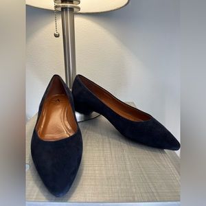 Aquatalia Penina Suede Rubber-Sole Ballet Flats (size 8.5)